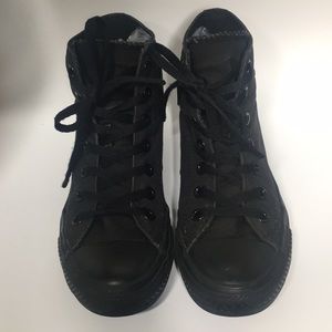 Black converse high top shoes